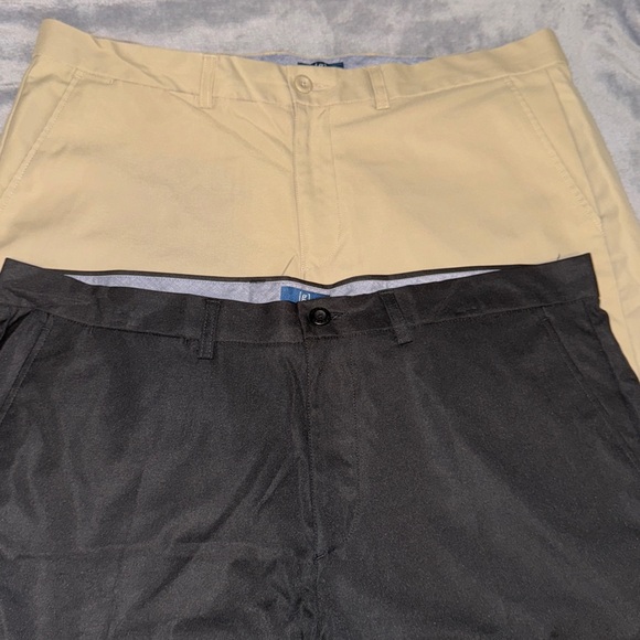 2 Pair George 38 Men’s Shorts Khaki and Black - Picture 2 of 9